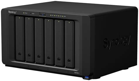 DiskStation 6-Bay NAS (up to 16-bay); Quad-Core 2.2GHz; 4GB DDR4 ECC RAM (up to 32GB); 4x GbE LAN; 3x USB3.0; 2x eSATA